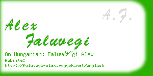 alex faluvegi business card